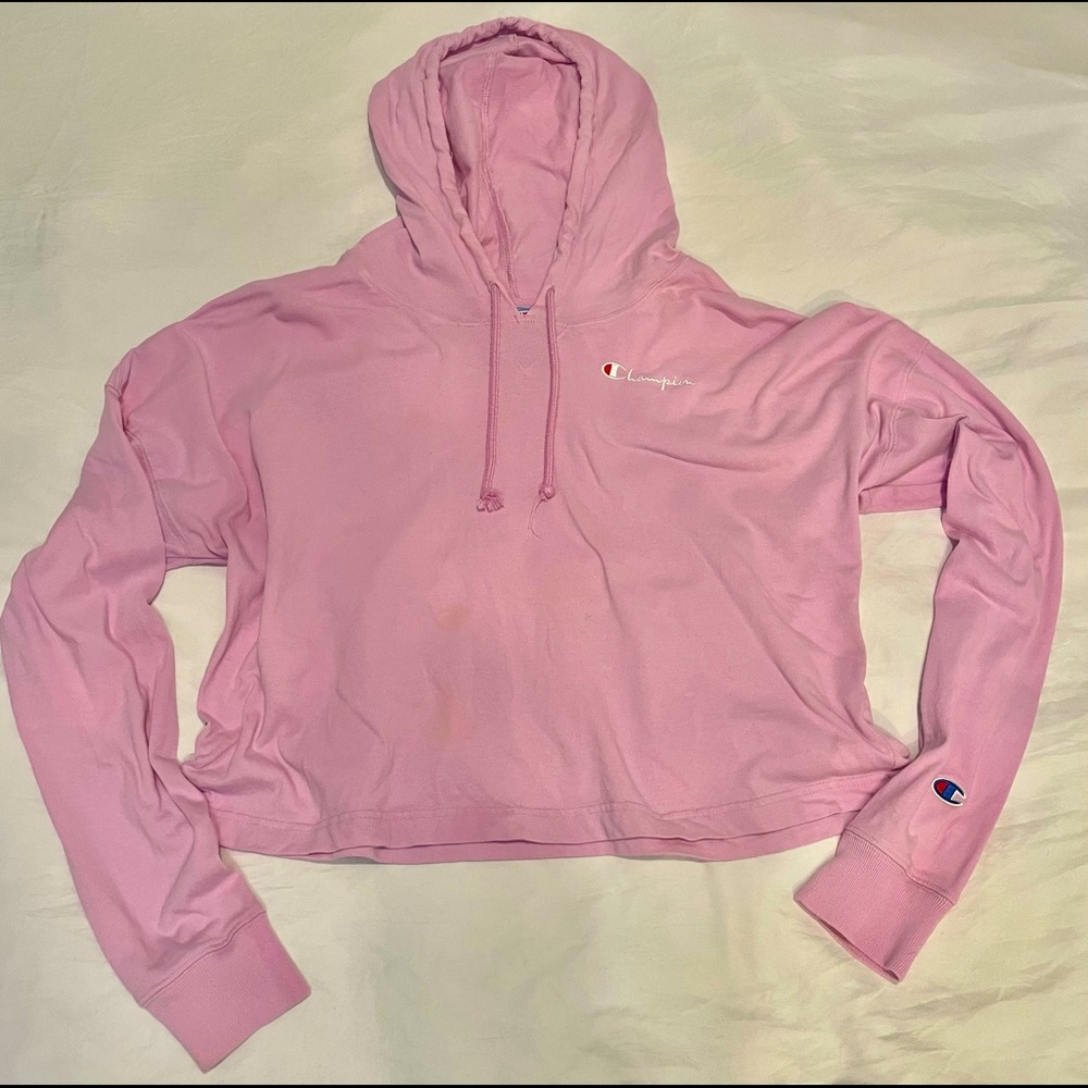 Bubble gum pink Champion hoodie